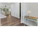Inviting foyer with stylish table and view of the open-concept living space at 125 Scotland Dr, Youngsville, NC 27596