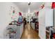 Efficient kitchen featuring a long counter, white cabinetry, and modern appliances, perfect for culinary creations at 1704 Cypress Dr, Henderson, NC 27536