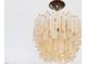 Unique tiered chandelier with glass elements and bronze hardware makes an elegant design statement at 3508 Cambridge Rd, Durham, NC 27707