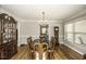 Traditional dining room with hardwood floors, chandelier, and ample natural light at 45 Wimberly Ave, Rocky Mount, NC 27804