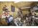 Cluttered storage room filled with graduation decorations and various household items at 45 Wimberly Ave, Rocky Mount, NC 27804