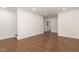 Spacious living room with new flooring, fresh white paint, and an open layout at 464 Longfellow St, Fuquay Varina, NC 27526