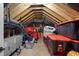 This attic provides ample storage space with exposed beams and proper ventilation at 5600 Abbey Grace Ln, Wake Forest, NC 27587
