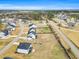 Community aerial view showcasing homes with large yards, surrounded by lush greenery and open spaces at 59 N Clearbrook Ct, Angier, NC 27501