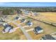 Neighborhood aerial view showing landscaped yards and well-maintained homes in a suburban community at 59 N Clearbrook Ct, Angier, NC 27501