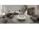Spacious living room with neutral tones, plenty of natural light, and staircase at 612 Lakeview Dr, Raleigh, NC 27603