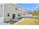 Backyard with privacy fence, patio and slider at 69 Florence Dr, Clayton, NC 27527