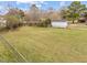 Large backyard with ample space and storage shed at 711 Wheat Mill Rd, Durham, NC 27704
