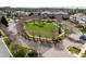 Overhead view of a neighborhood park in a residential community, with walking paths at 714 Waterford Lake Dr, Cary, NC 27519