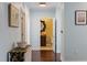 Hallway with table and view into bathroom at 714 Waterford Lake Dr, Cary, NC 27519