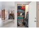 Well-organized closet storage in a garage area, perfect for keeping your belongings tidy at 714 Waterford Lake Dr, Cary, NC 27519