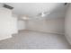 Expansive bonus room with neutral carpeting, recessed lights, a ceiling fan, and a double door closet at 8116 Windsor Ridge Dr, Raleigh, NC 27615