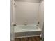 This bathroom features a combination shower and tub and neutral paint at 912 Pamela Ln, Rocky Mount, NC 27803