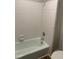 This bathroom features a combination shower and tub and neutral paint at 912 Pamela Ln, Rocky Mount, NC 27803