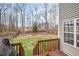 A lush backyard with well manicured grass, a wooden fence and a deck at 1044 S Philwood Ct, Fuquay Varina, NC 27526