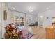 Spacious basement featuring hardwood floors, walkout access, and an exercise area at 1207 Corkery Ridge Ct, Cary, NC 27519