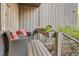 Charming porch with comfortable seating, colorful flower box, and a 'Welcome' sign at 198 Ridge Trl, Chapel Hill, NC 27516