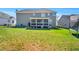 Lush backyard with green grass, a covered screened porch, and plenty of room for recreation at 2015 Stanchion St, Haw River, NC 27258