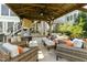 Gazebo featuring comfortable seating around a paved patio space at 2046 Fellini Dr, Apex, NC 27502