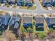 This is an aerial shot of multiple homes in a residential neighborhood at 205 Virginia Water Dr, Rolesville, NC 27571