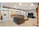 Finished basement with open concept living area and space for entertainment at 2140 N Lakeshore Dr, Chapel Hill, NC 27514