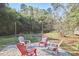 Backyard fire pit area with comfortable seating at 2313 Prince St, Durham, NC 27707