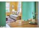 Open living room with cozy seating and view from the dining area at 2313 Prince St, Durham, NC 27707