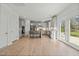 Bright, open kitchen with center island, stainless appliances and access to outdoor living space at 234 Macallan Dr, Burlington, NC 27215