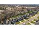 Overhead photo of homes, showcasing tree-lined streets, sidewalks, and easily accessible parking at 234 Macallan Dr, Burlington, NC 27215
