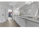 Luxurious bathroom features dual sinks, granite countertops, and a glass shower at 3204 Cobblestone Ct, Raleigh, NC 27607