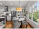 Charming breakfast nook with white cabinetry, stainless steel appliances, and a window with a view at 3204 Cobblestone Ct, Raleigh, NC 27607