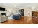 Cozy living room features hardwood floors, fireplace, and comfortable seating at 3609 Kilgo Dr, Durham, NC 27705