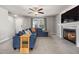 A dining area view showing access to the living room through an open wall to the kitchen at 38 Winter Red Way, Benson, NC 27504