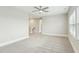 Spacious bonus room with neutral carpet and open layout at 4513 Bridle Run Dr, Raleigh, NC 27606