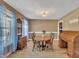 Dining room with wood floors, furniture and natural light at 484 Galaxy Dr, Garner, NC 27529