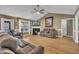 Comfortable living room featuring a fireplace and vaulted ceiling at 484 Galaxy Dr, Garner, NC 27529