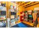 Neatly organized storage area with shelves and plastic bins for efficient organization and accessibility at 50 Lockamy Ln, Youngsville, NC 27596