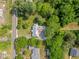 Traditional residence surrounded by lush greenery and mature trees, creating a private setting at 513 N Nash St, Hillsborough, NC 27278