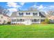 Elegant two-story home features black shutters and a lush, green lawn under a bright sky at 518 Parkview Dr, Burlington, NC 27215