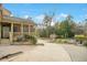 Spacious backyard with a patio, fire pit, and well-maintained landscaping, perfect for outdoor gatherings at 527 N Main St, Wake Forest, NC 27587