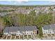 An aerial view of townhomes nestled among trees with lush surroundings at 5421 Vista View Ct, Raleigh, NC 27612