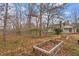 Backyard of home featuring a fence and raised beds for gardening at 5505 Farrington Rd, Chapel Hill, NC 27517