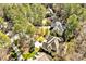 An aerial view of houses nestled among beautiful trees on a sunny day at 81517 Alexander, Chapel Hill, NC 27517