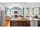 Open concept kitchen with granite island, stainless steel appliances, and seamless flow to living area at 81517 Alexander, Chapel Hill, NC 27517