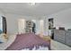 Bright bedroom features closets, ensuite bathroom, and contemporary furniture at 1107 Goldendale Dr, Durham, NC 27703