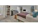 Bedroom with large dresser and workspace with natural light and carpet at 1107 Goldendale Dr, Durham, NC 27703
