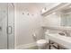 Modern bathroom with stand-up shower, sleek vanity, and fixtures at 117 S Bloodworth St, Raleigh, NC 27601