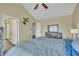 Main bedroom featuring vaulted ceiling and ceiling fan at 1968 Shadow Glen Dr, Raleigh, NC 27604
