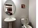 Half bath with pedestal sink at 204 Hillview Dr, Durham, NC 27703
