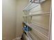 Walk-in pantry features white wire shelving for optimal storage and organization at 204 Hillview Dr, Durham, NC 27703
